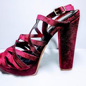 Shoe republic LA velvet heels